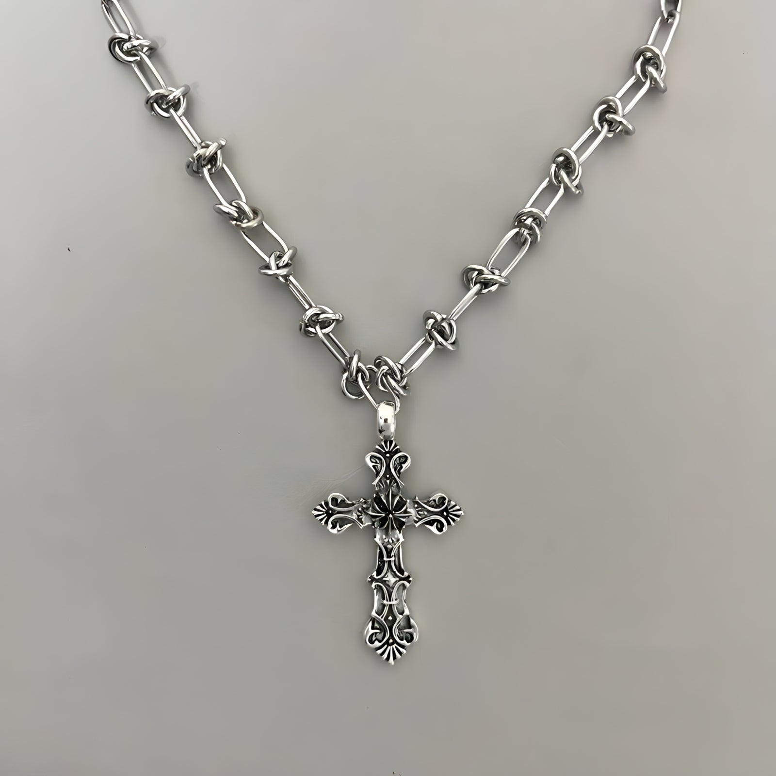 Barbed Cross Necklace
