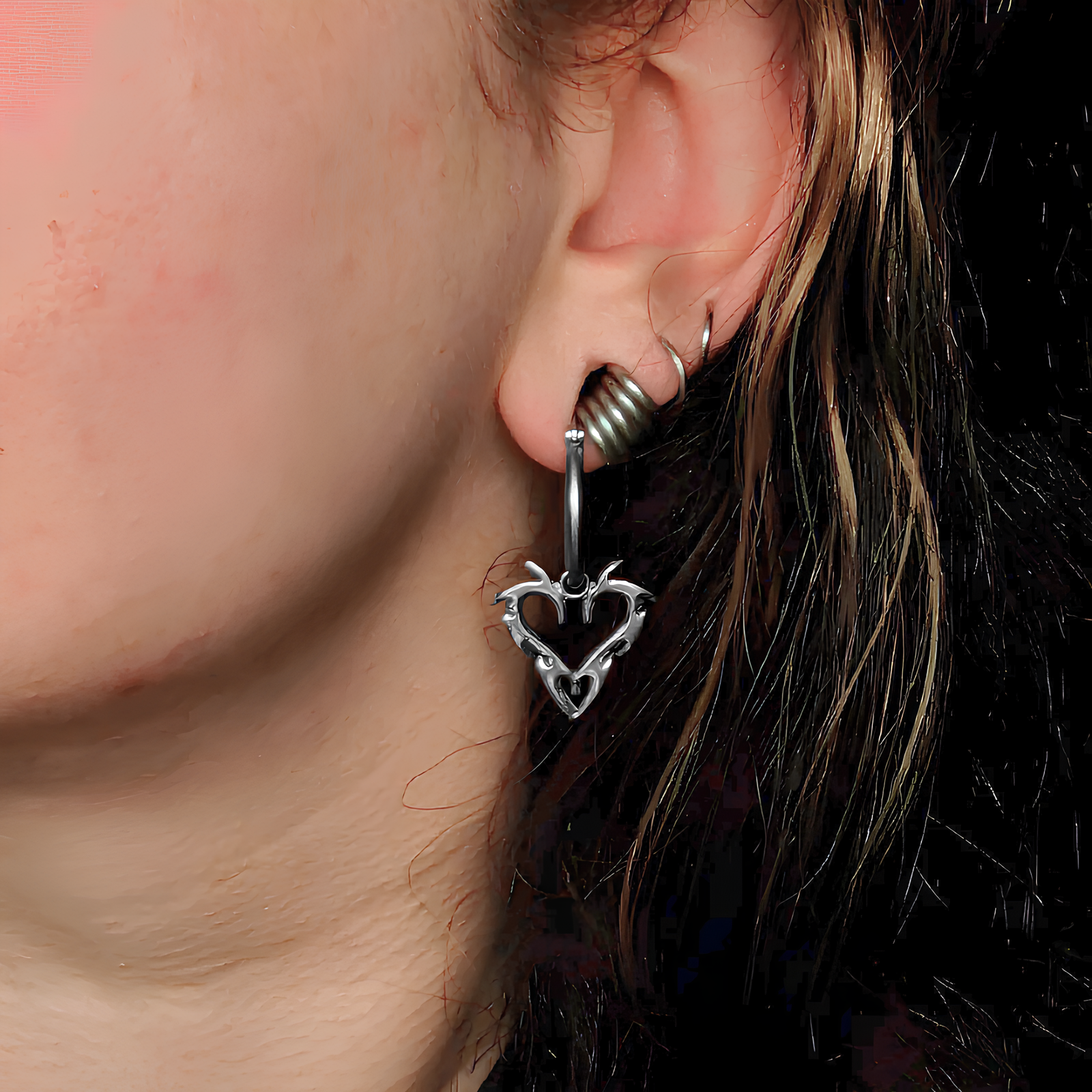 Barb Heart Hoops