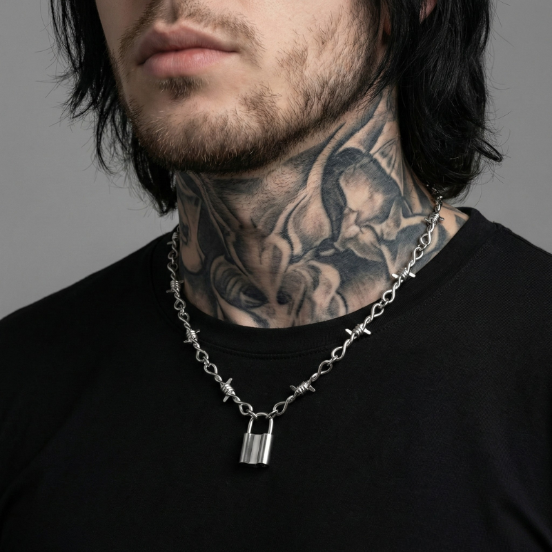 Barbed Lock Necklace