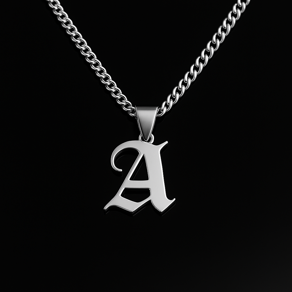 Gothic Letter Necklace