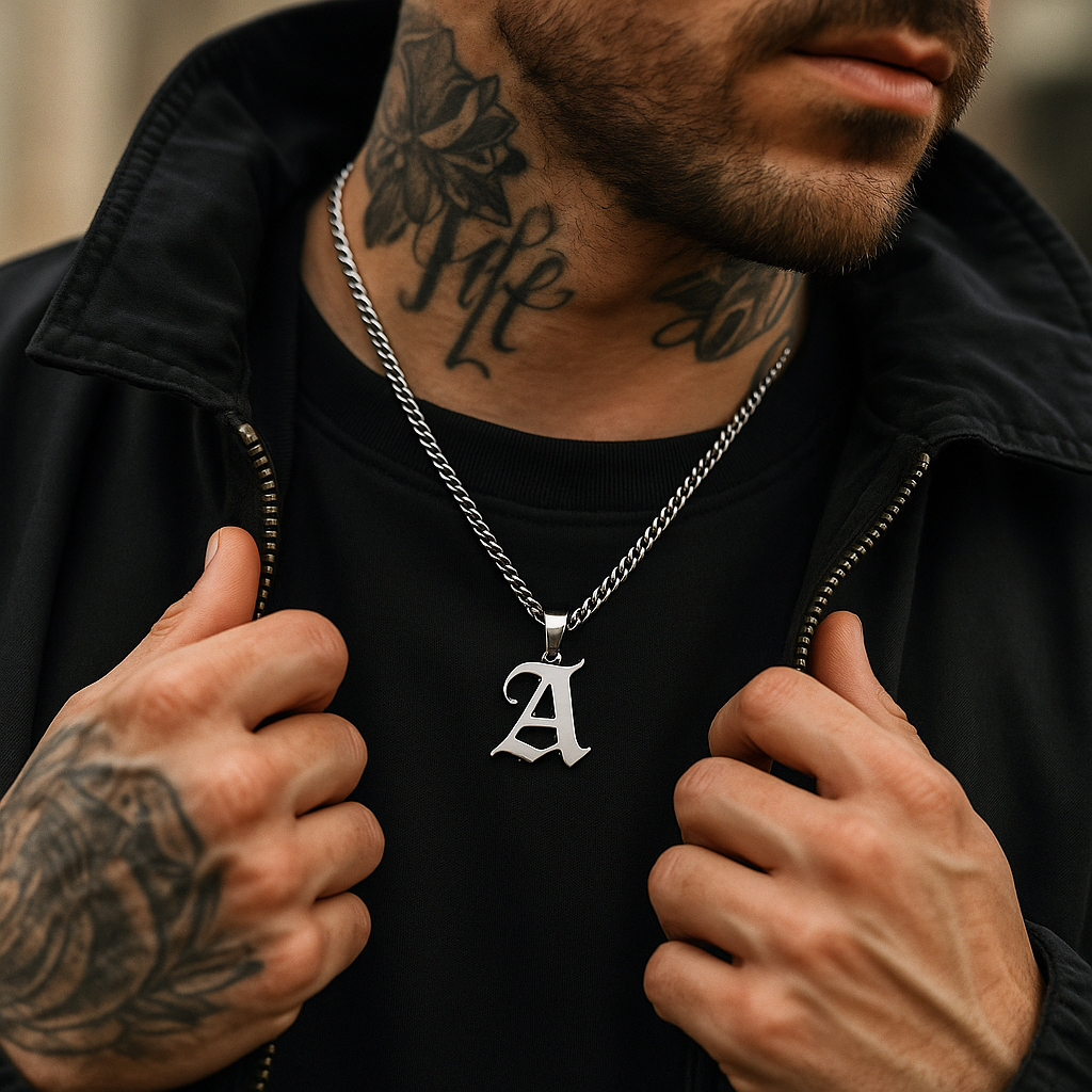 Gothic Letter Necklace