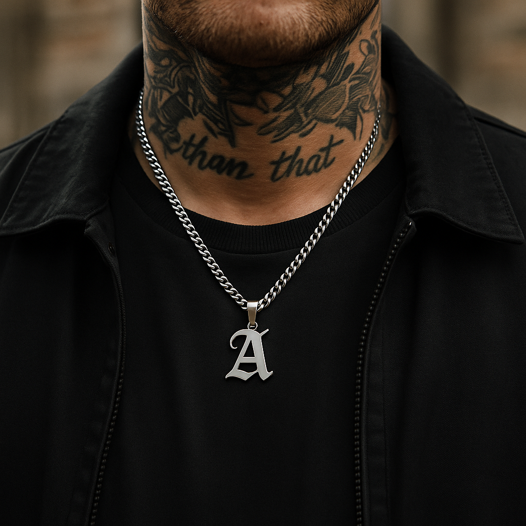 Gothic Letter Necklace