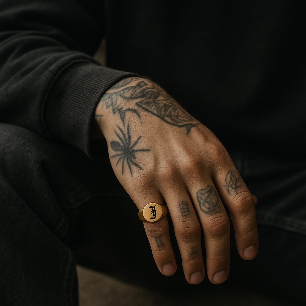 Custom Circle Signet Ring