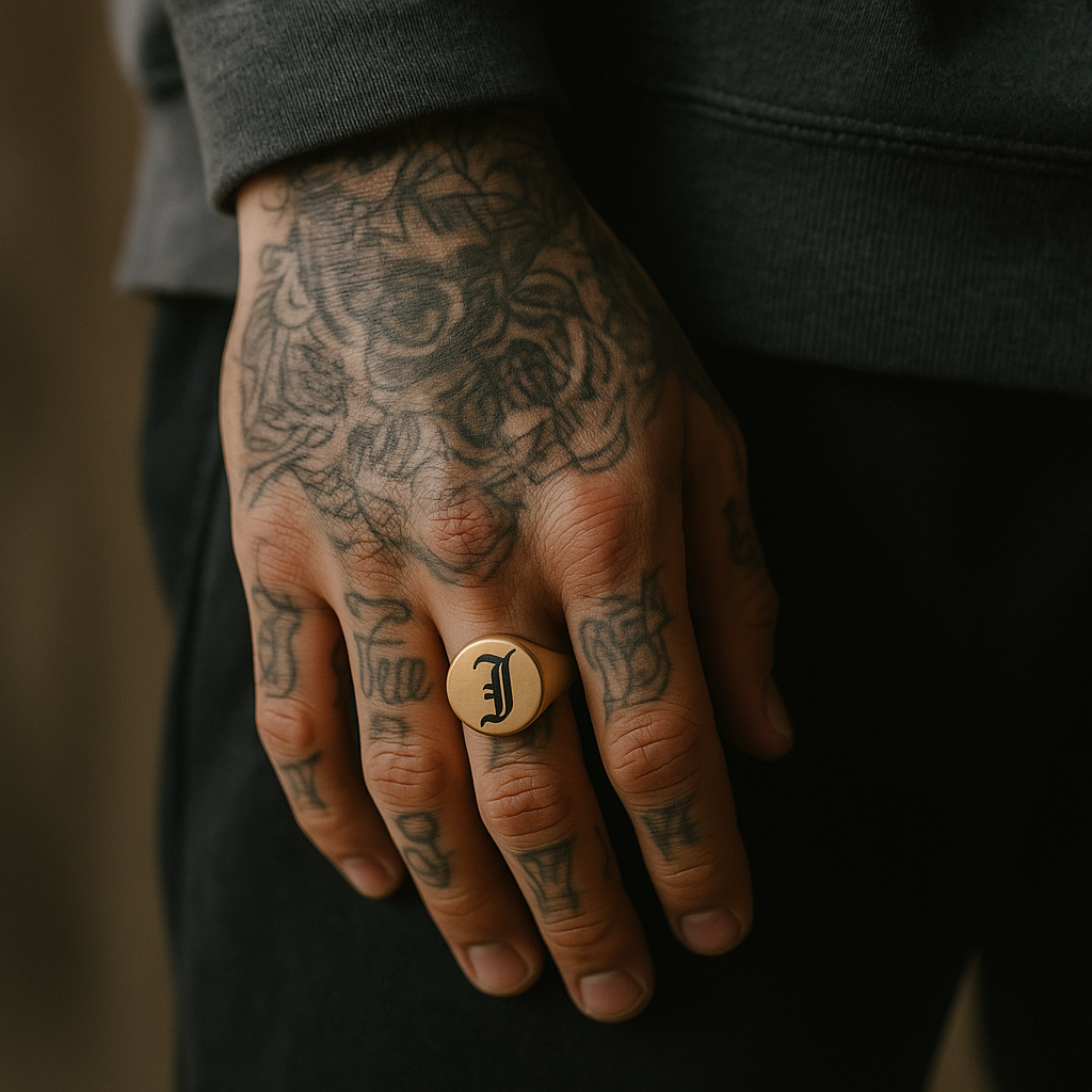 Custom Circle Signet Ring
