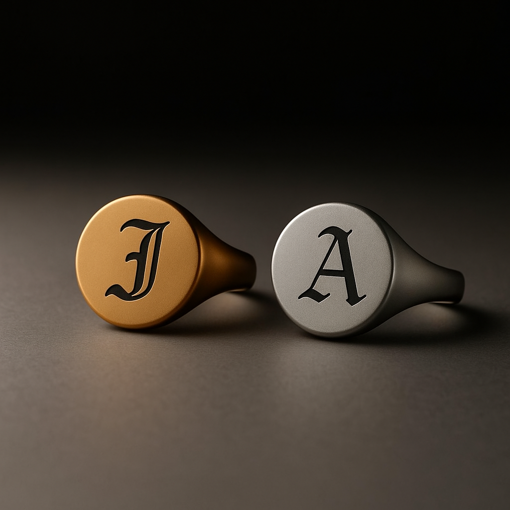 Custom Circle Signet Ring