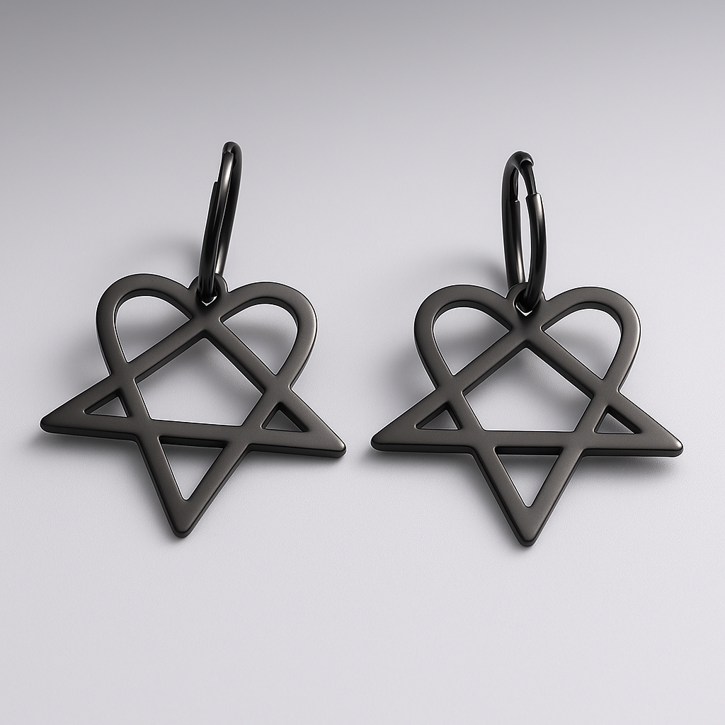 Heartagram Earrings