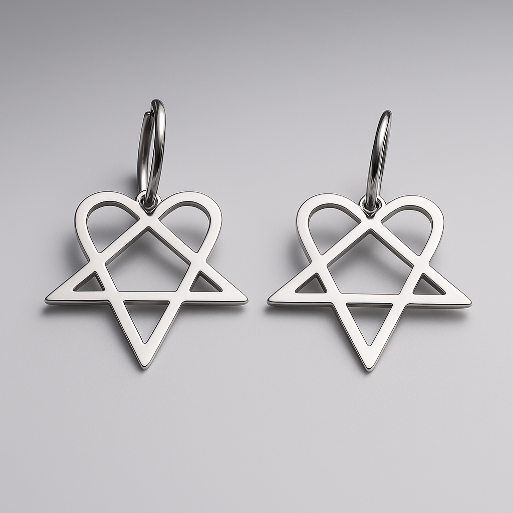 Heartagram Earrings