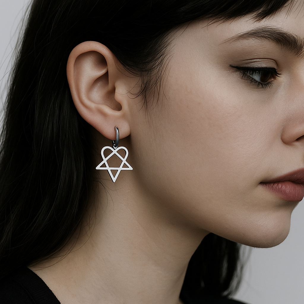 Heartagram Earrings