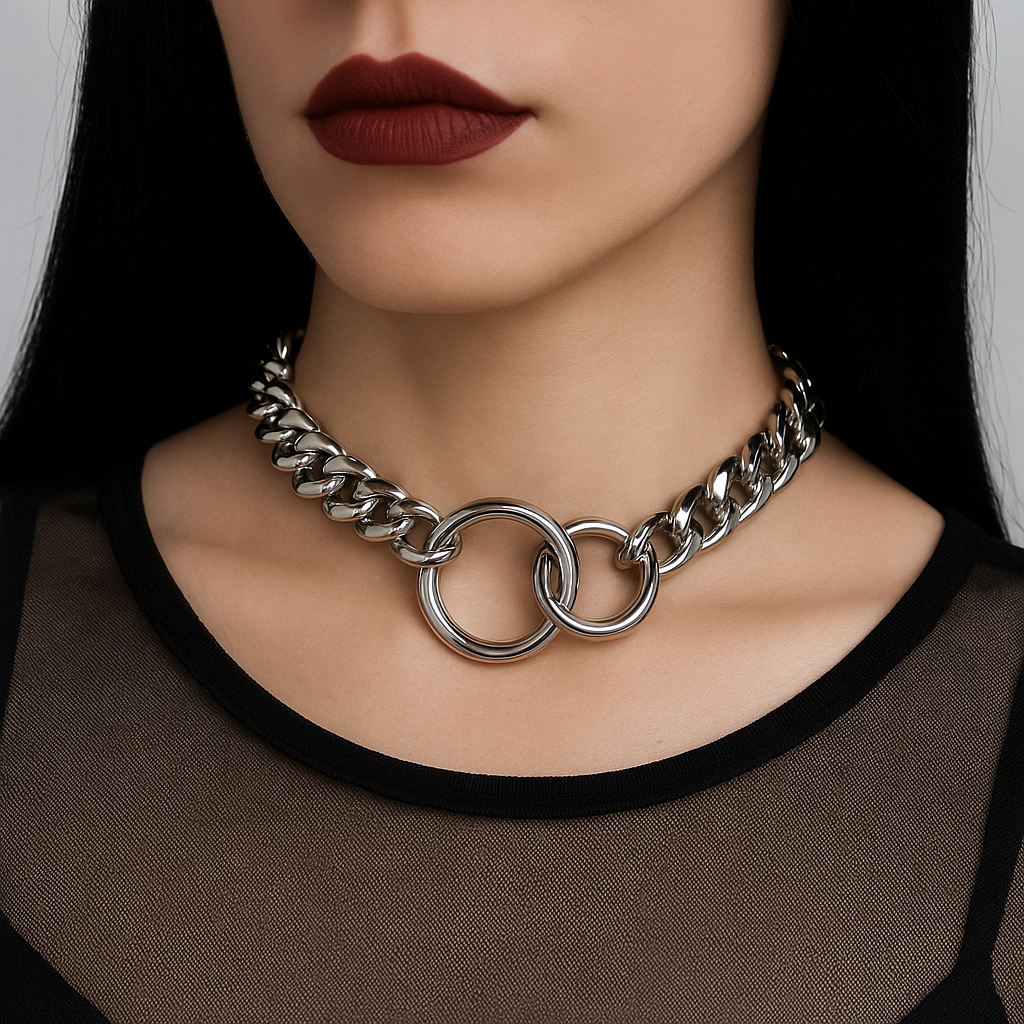 Double Hoop Choker