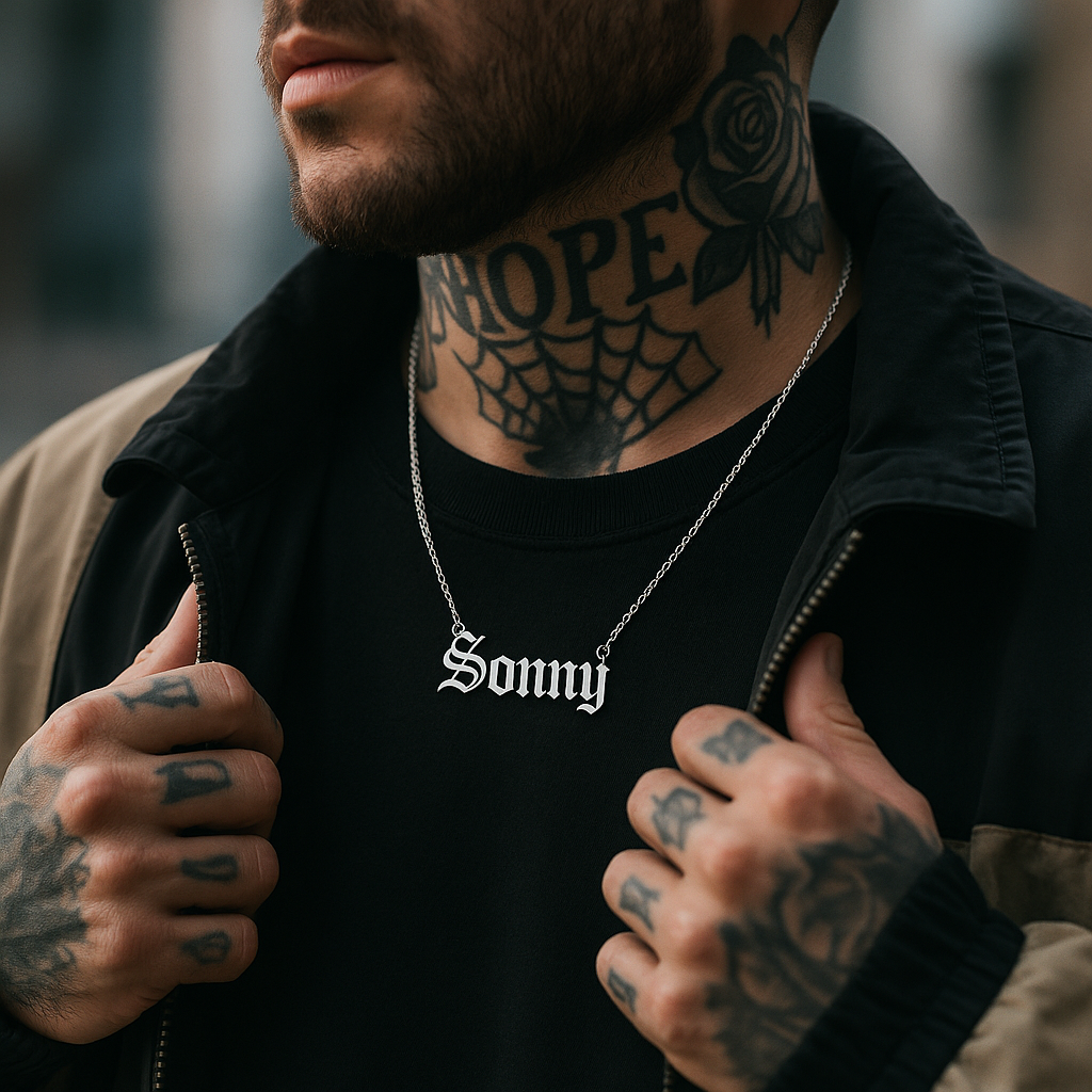 Old English Personalized Necklace