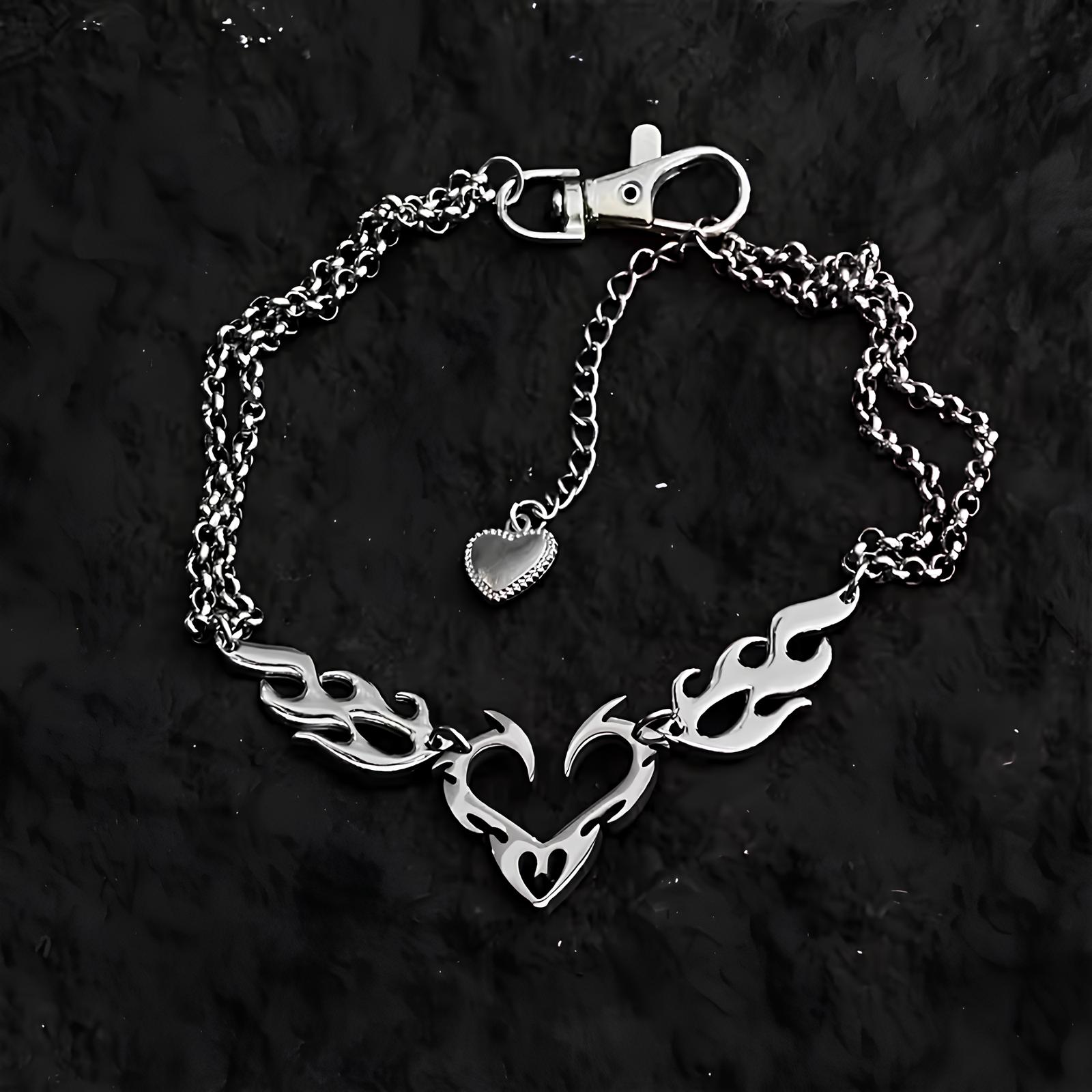 Flame Heart Choker