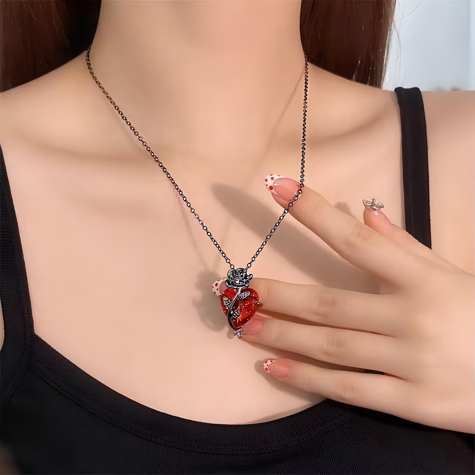 Blood Rose Necklace