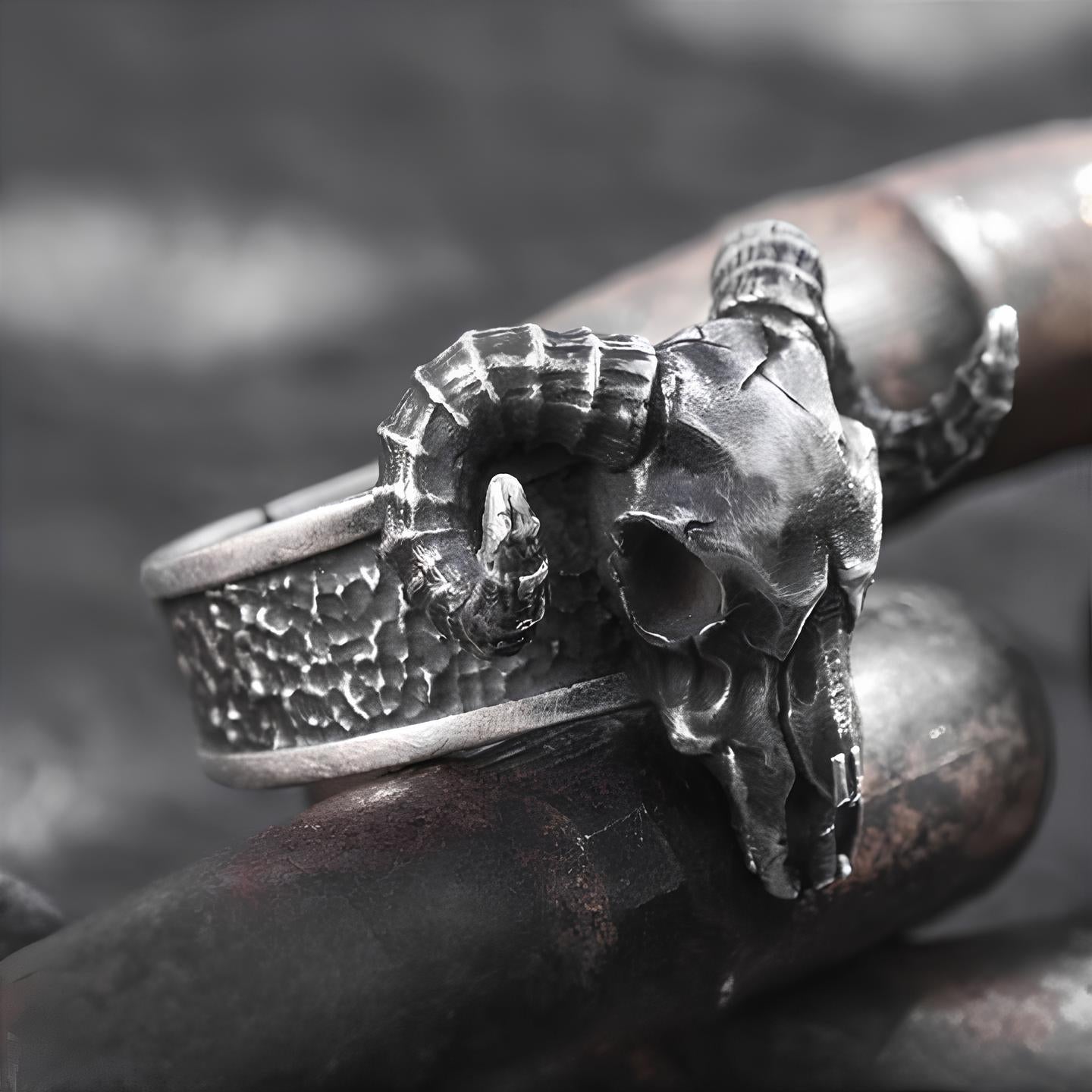 Ram Skull Ring