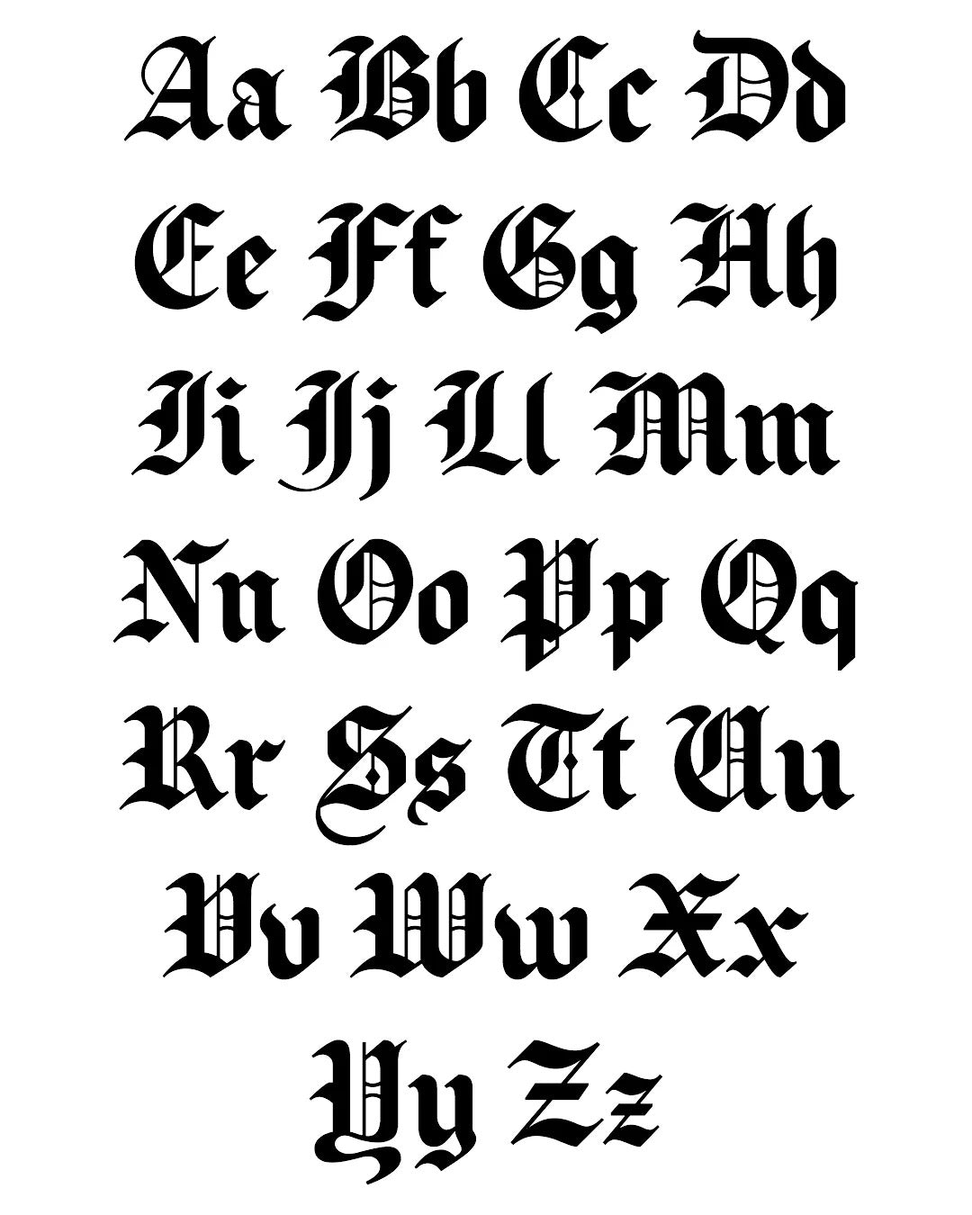 Gothic Letter Necklace