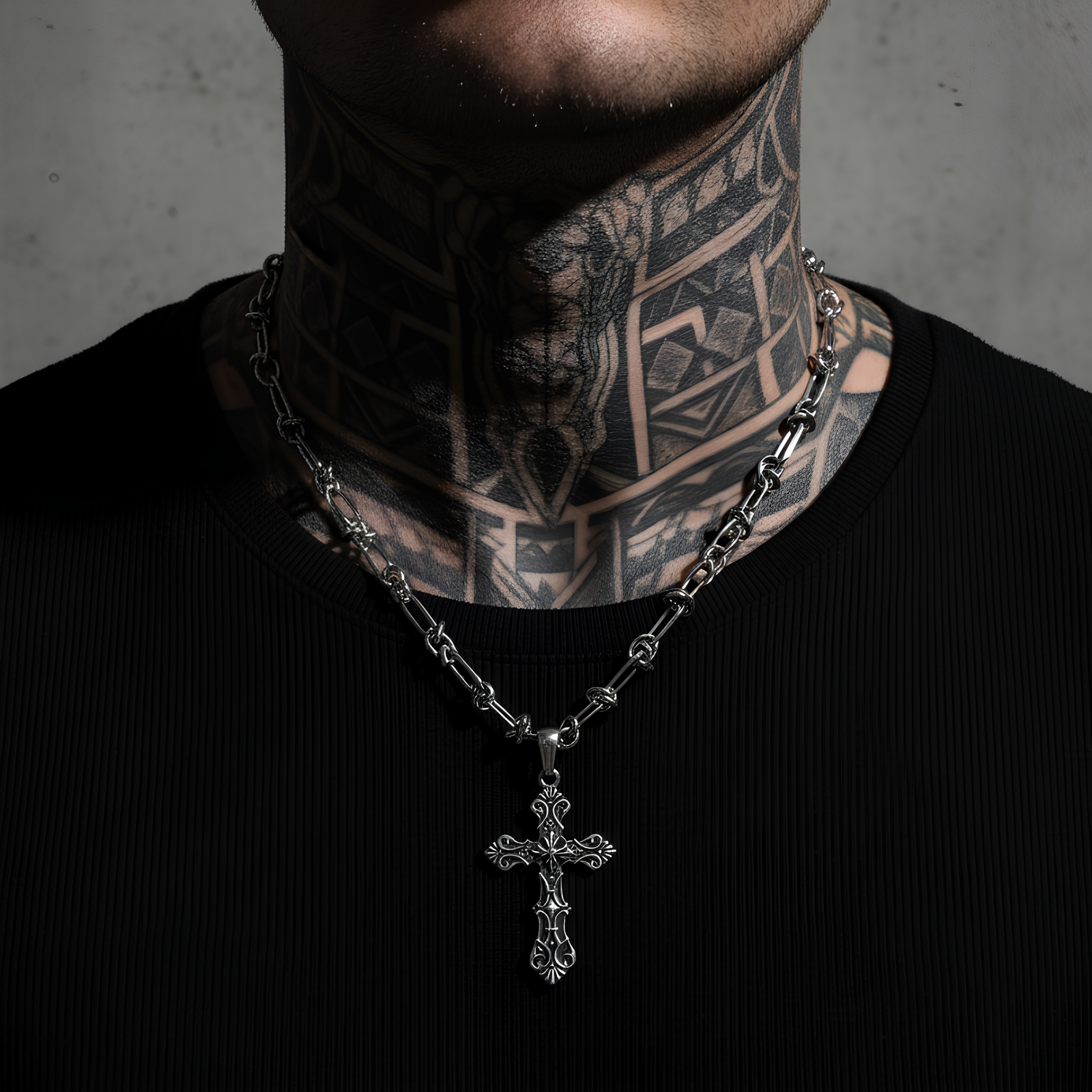 Barbed Cross Necklace