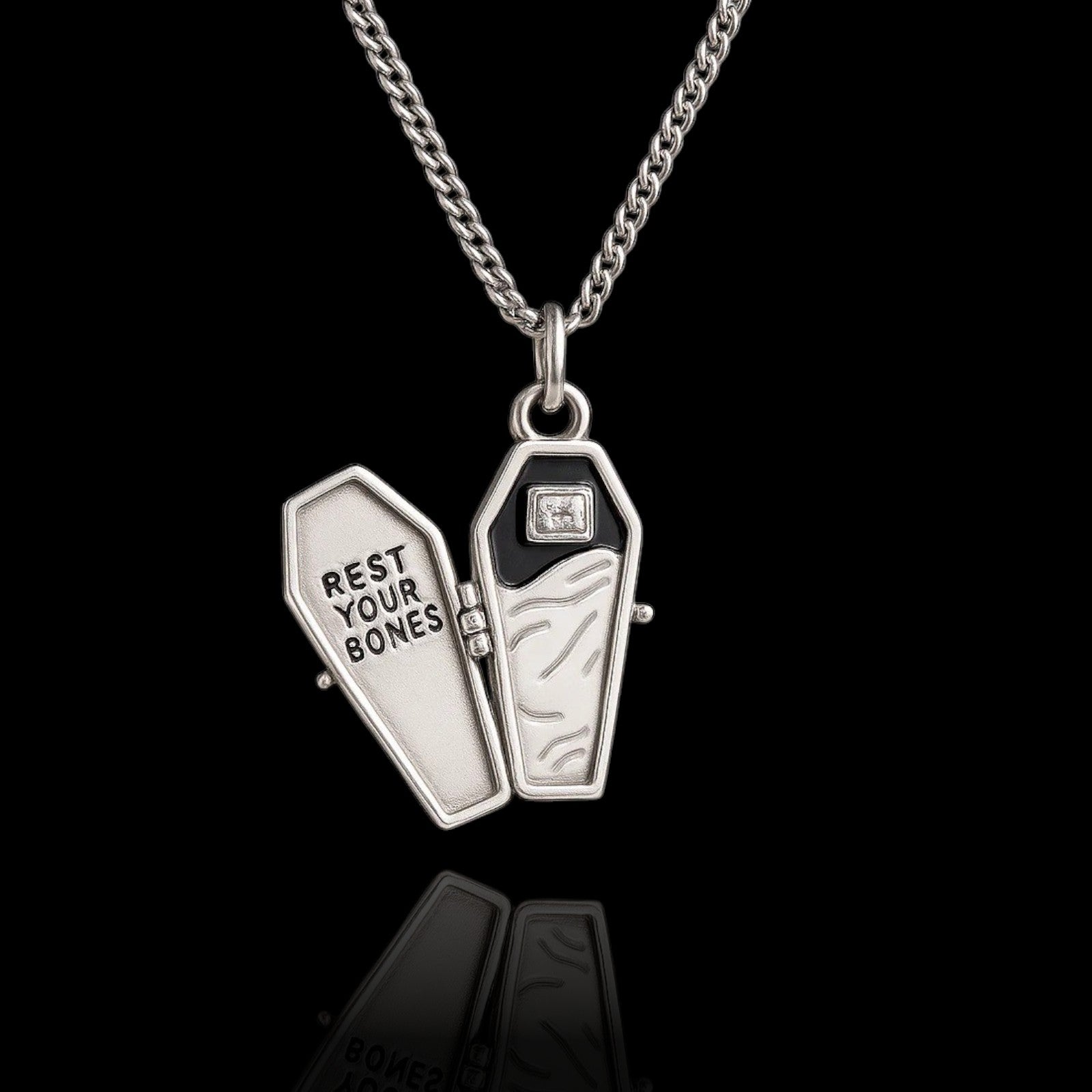 Coffin Locket Necklace
