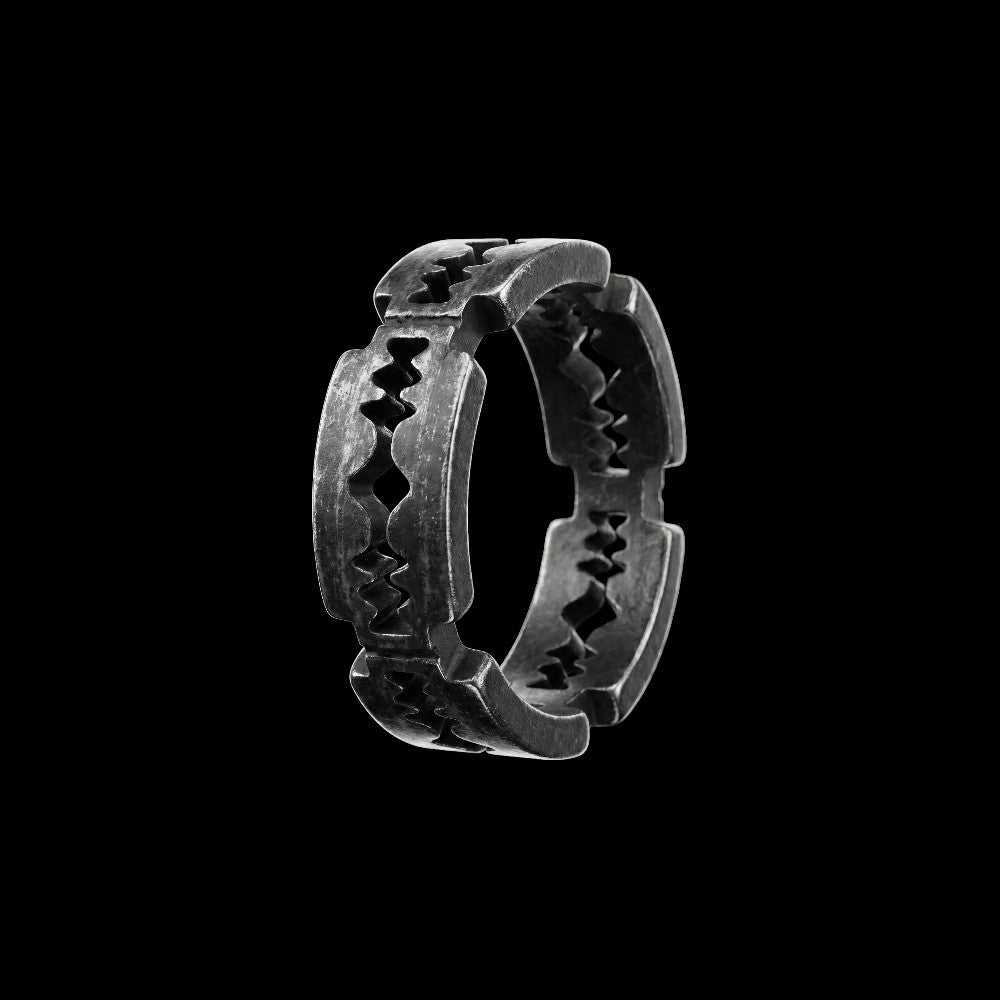 Gunmetal Razor Ring