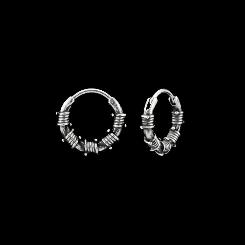Barb Wire Hoop Earrings