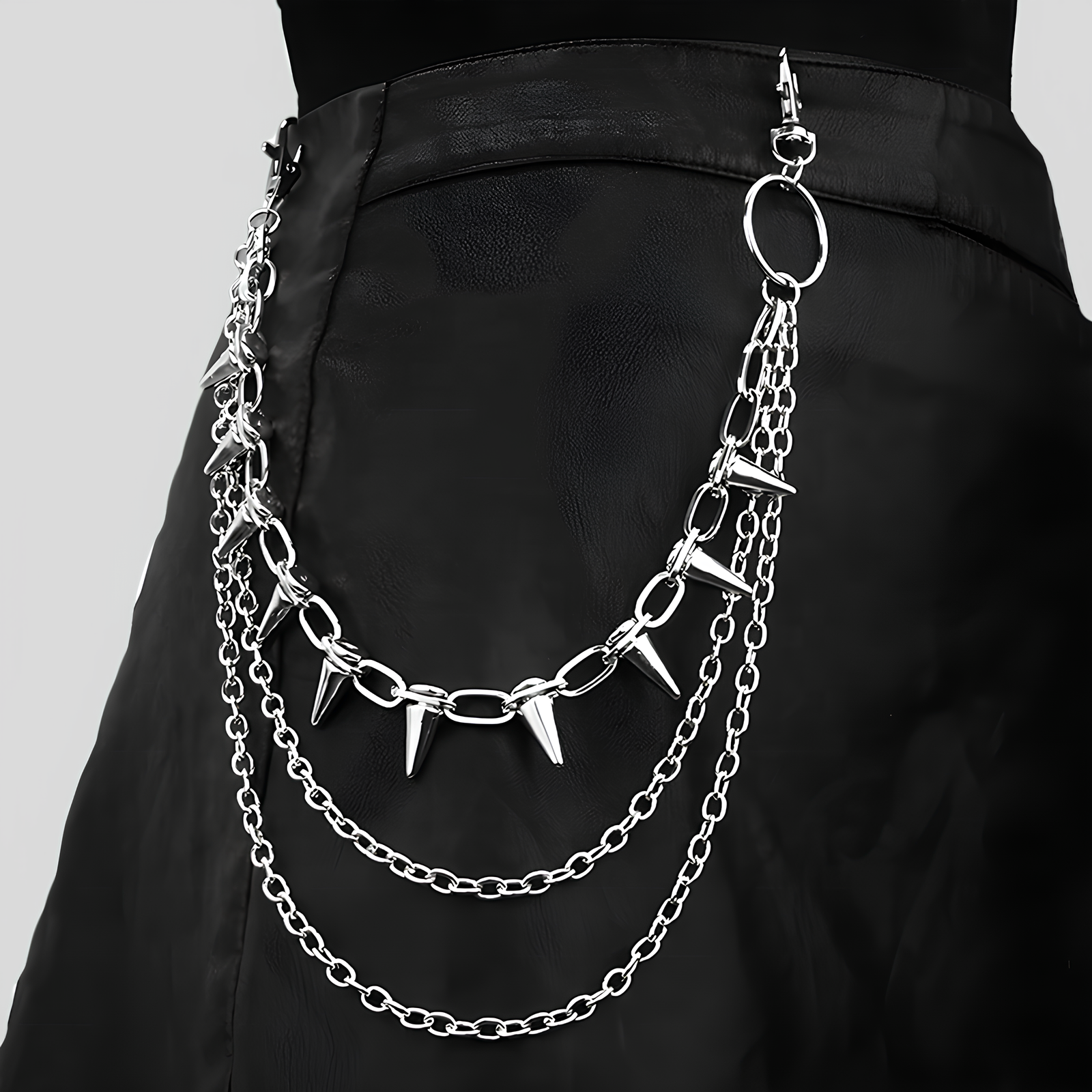 black chain belt