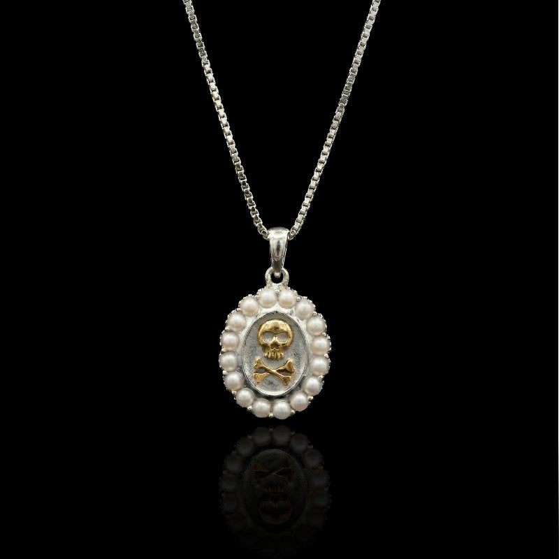 Pearl Skull Necklace