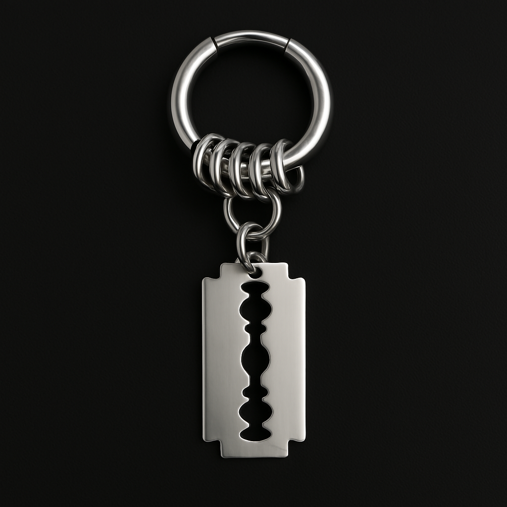 Razor Blade Hoop Earrings