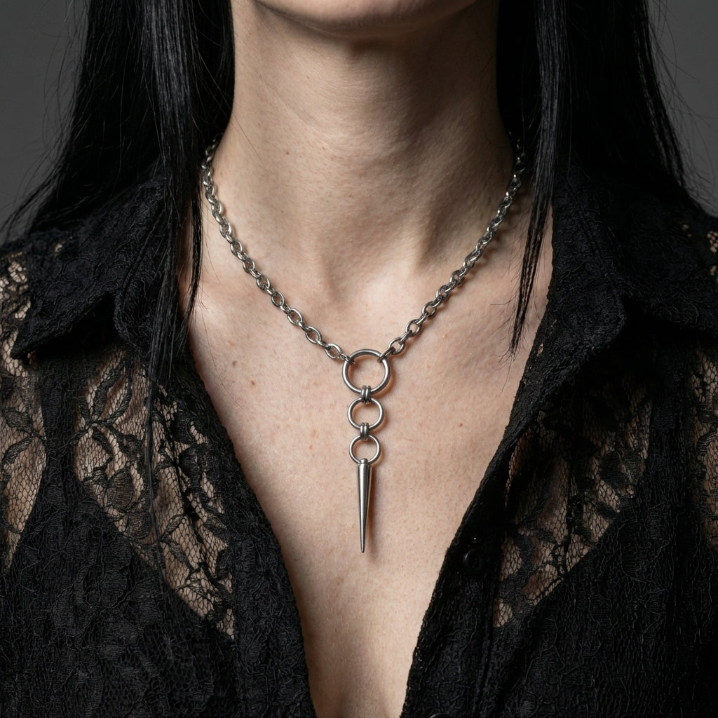Hoop Spike Necklace
