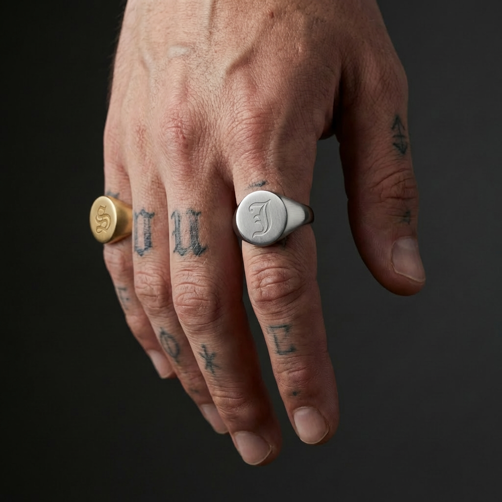 Custom Circle Signet Ring