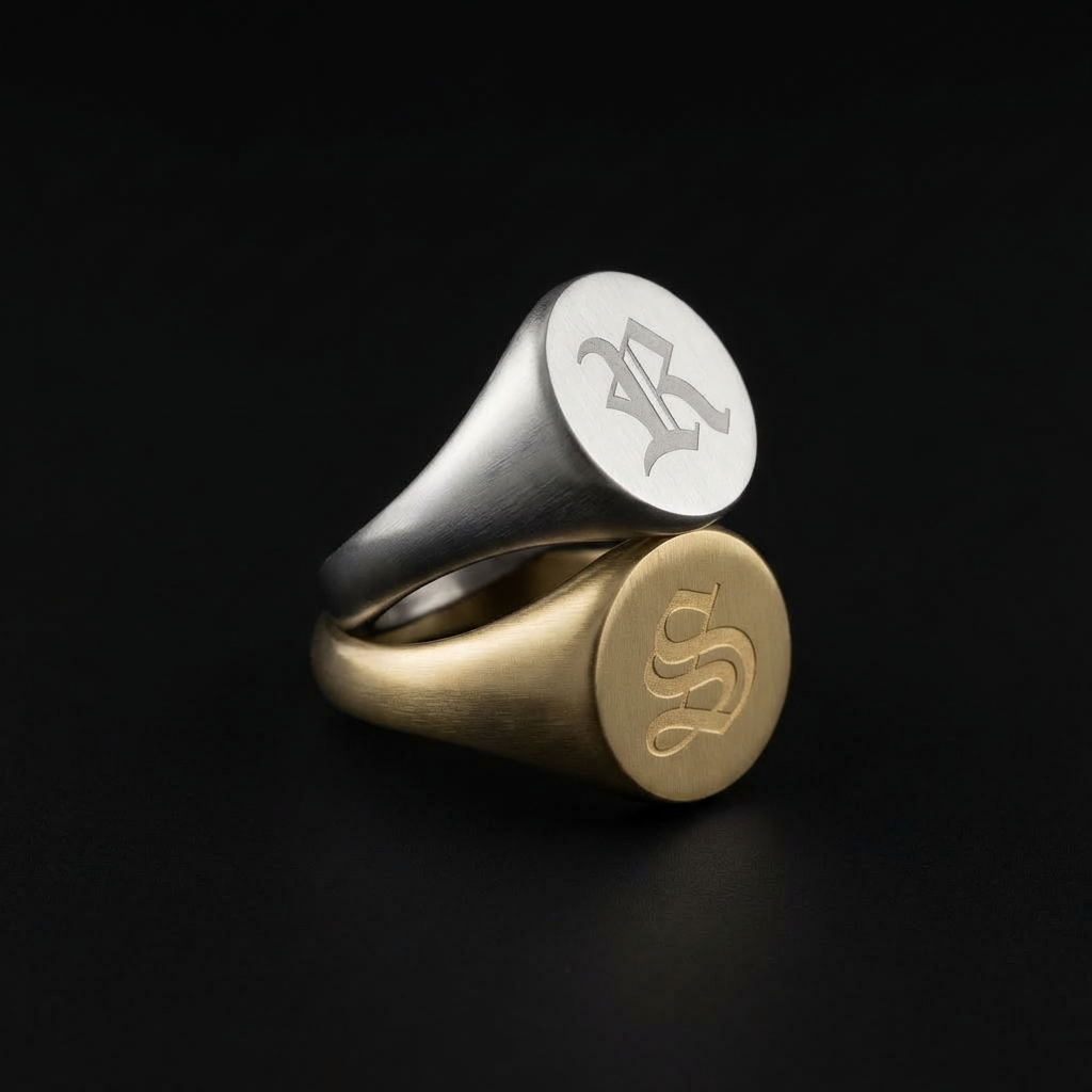 Custom Circle Signet Ring