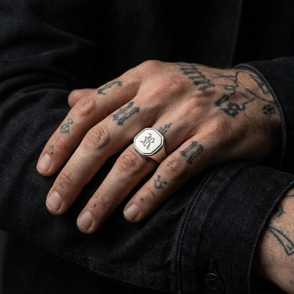 Custom Hex Signet Ring