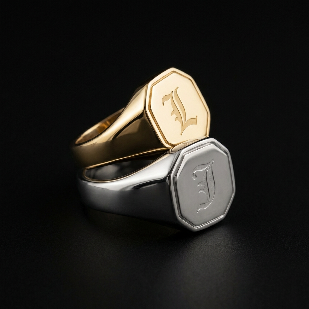 Custom Hex Signet Ring