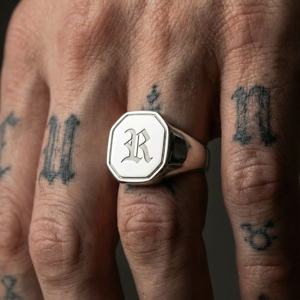 Custom Hex Signet Ring
