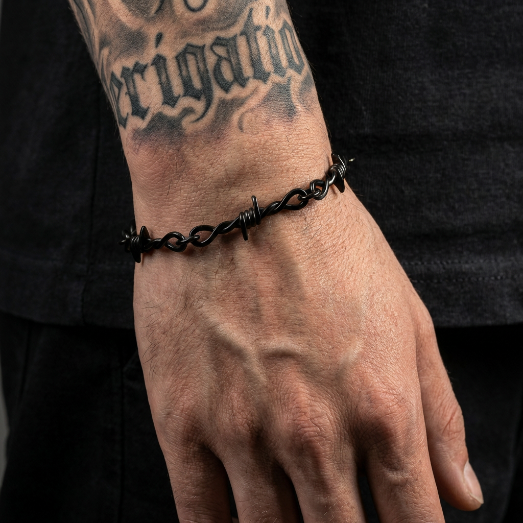 Black Barbed Wire Bracelet