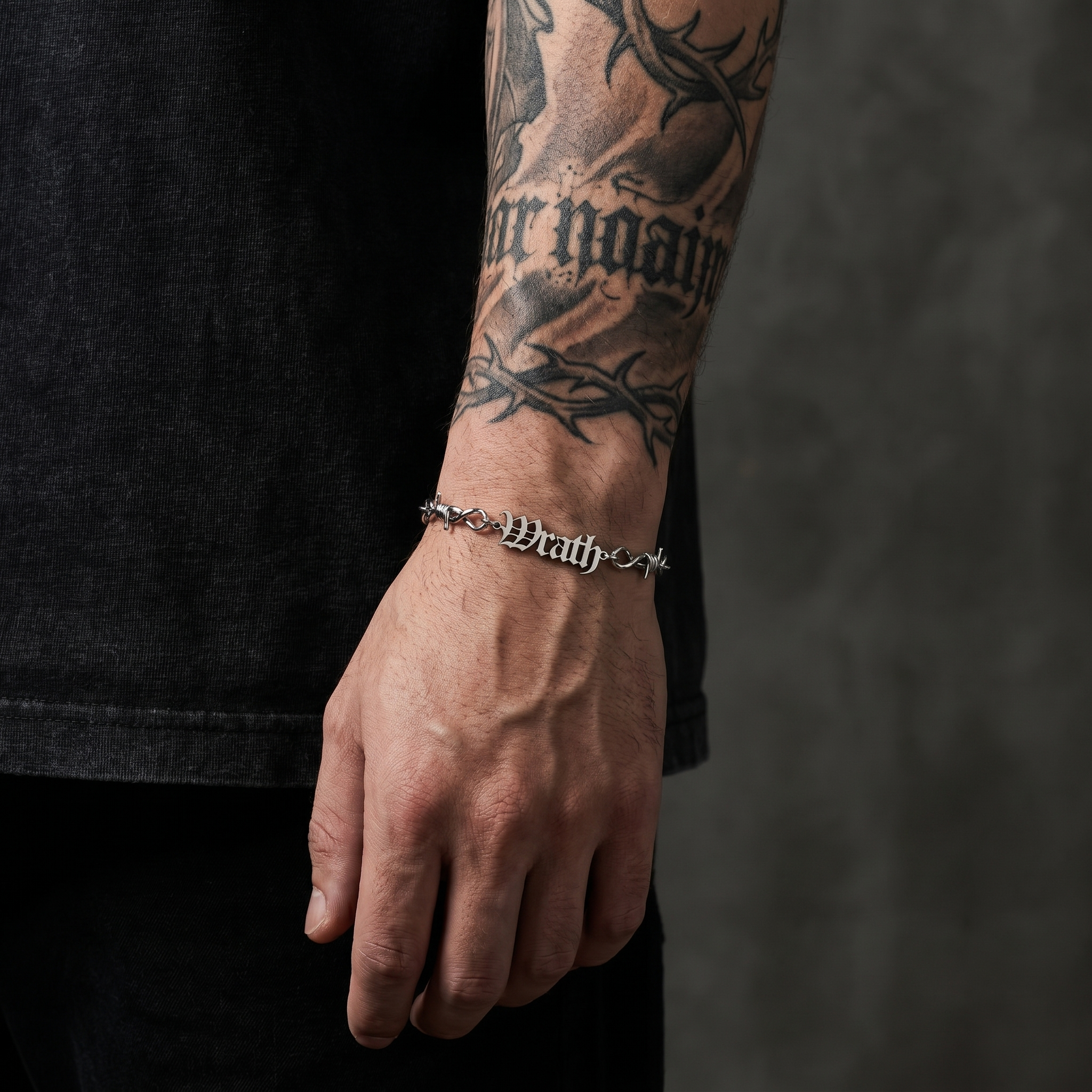 Barb Wire Name Bracelet