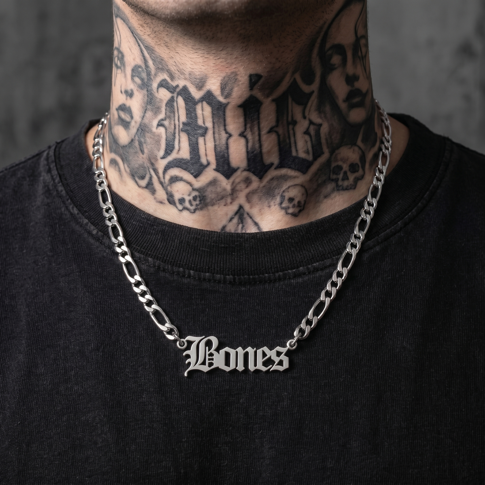 Old English Name Necklace