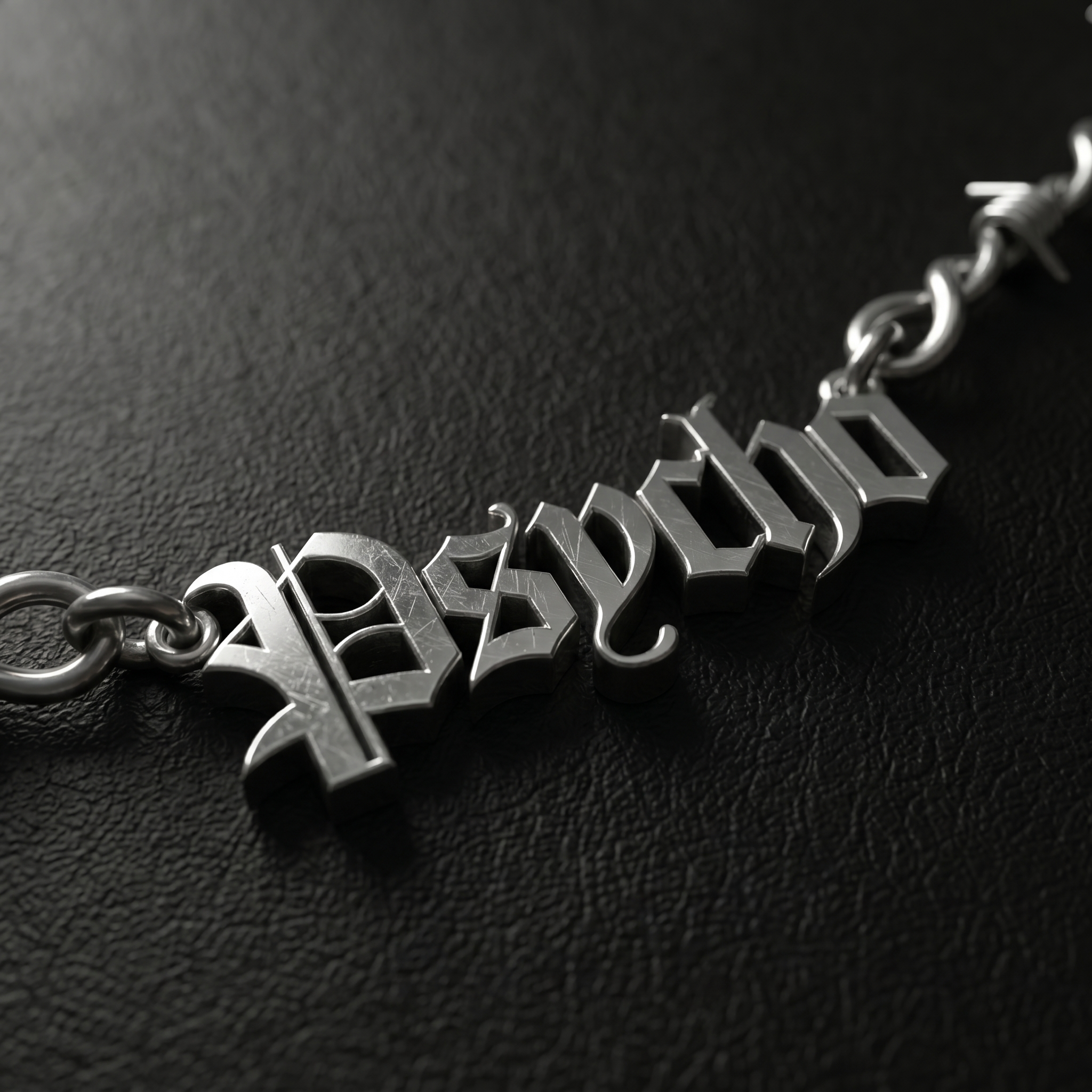 Barb Wire Name Necklace