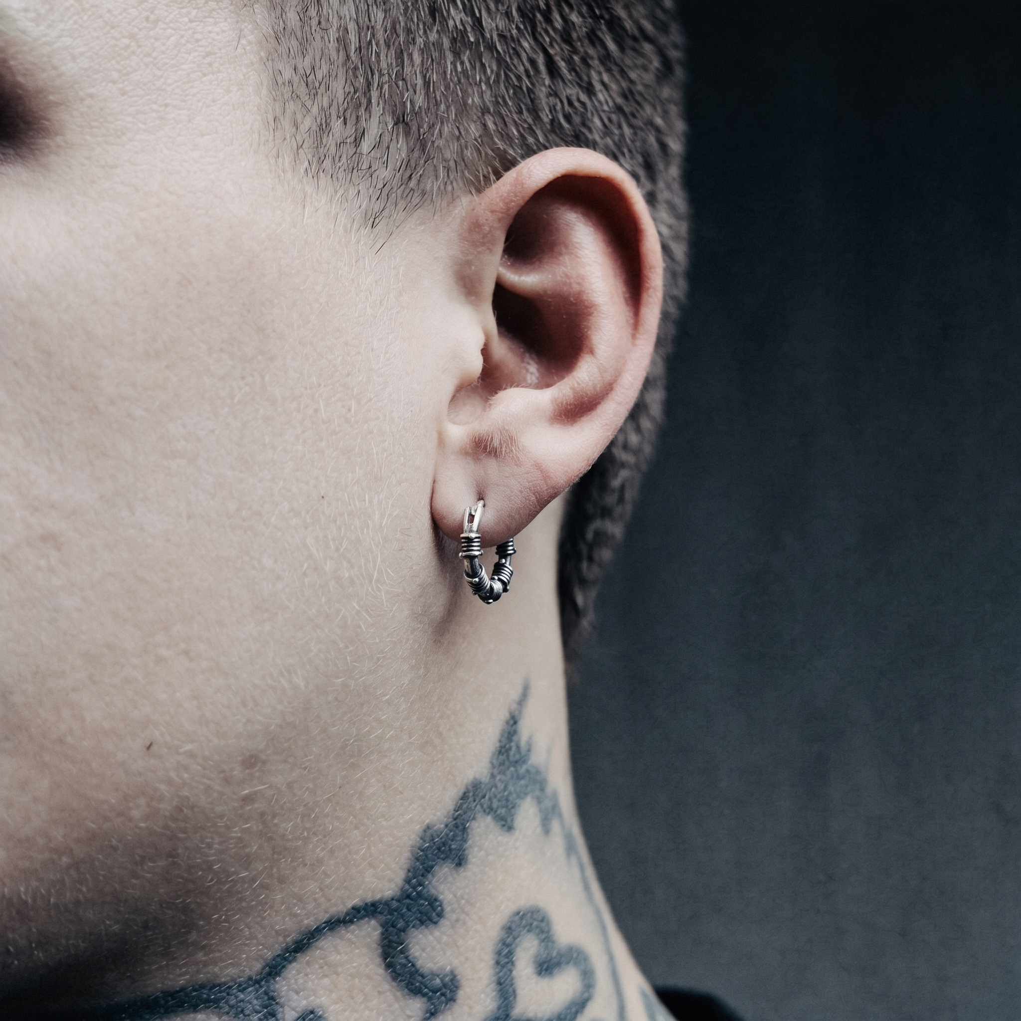 Barb Wire Hoop Earrings