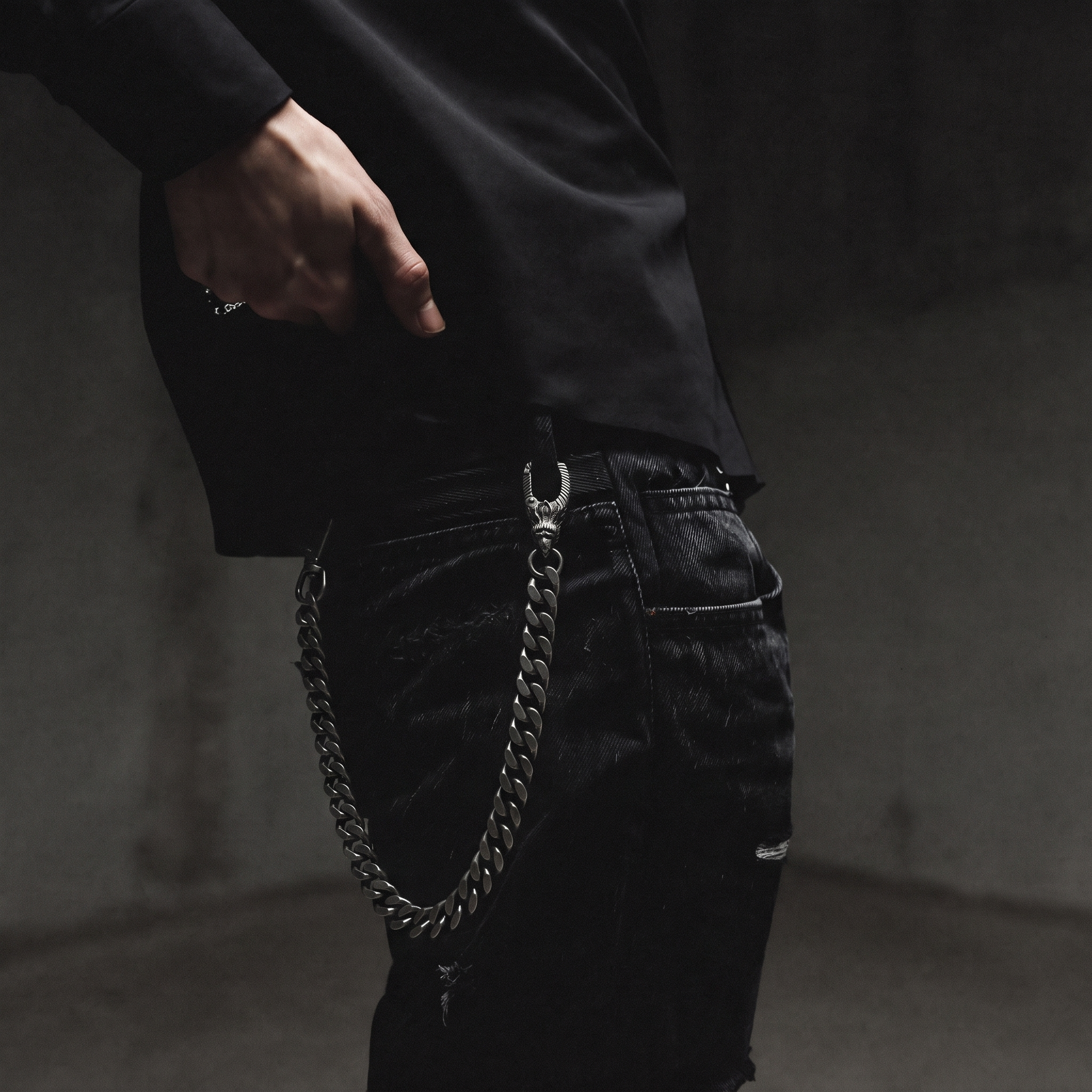 Gunmetal Cuban Belt Chain