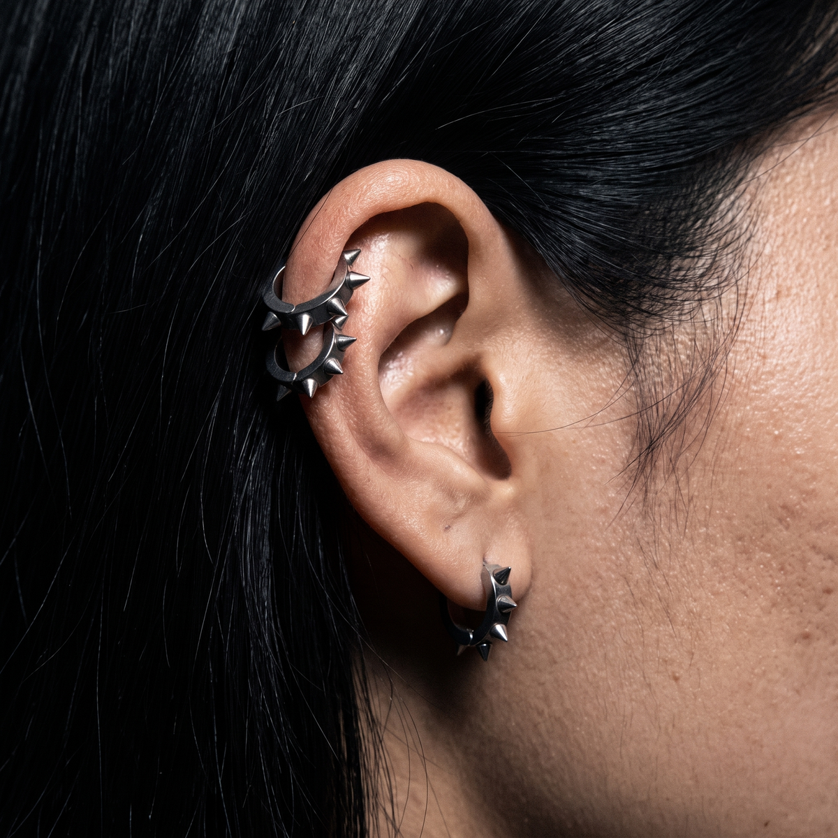Spiked Mini Hoops