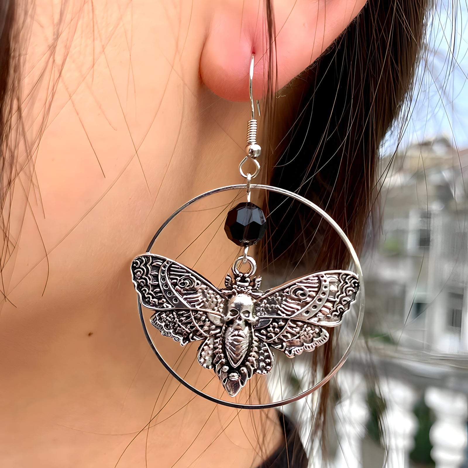 Halo Moth Earrings