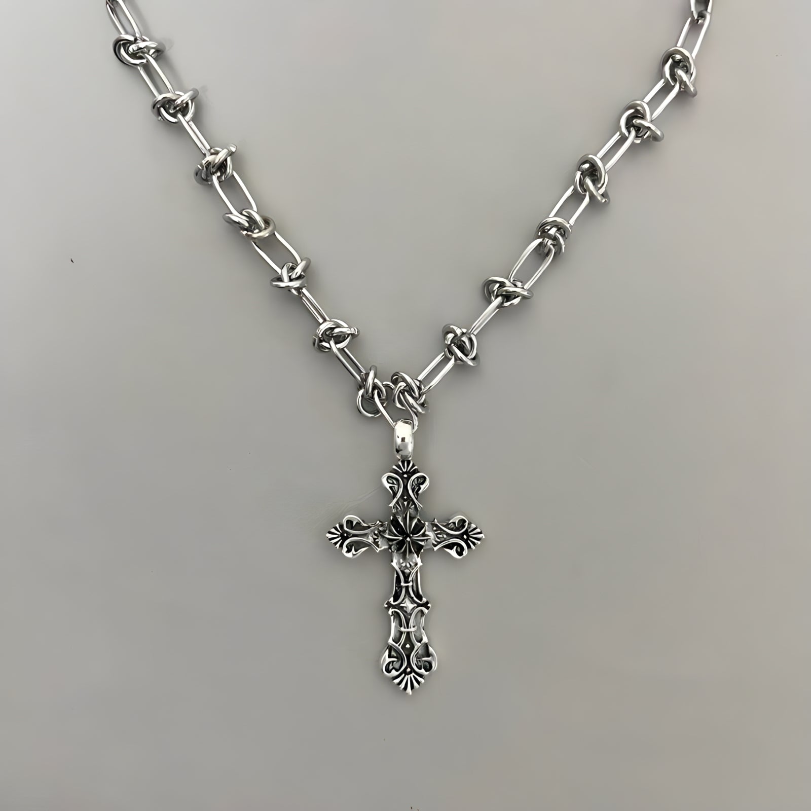 Barbed Cross Necklace