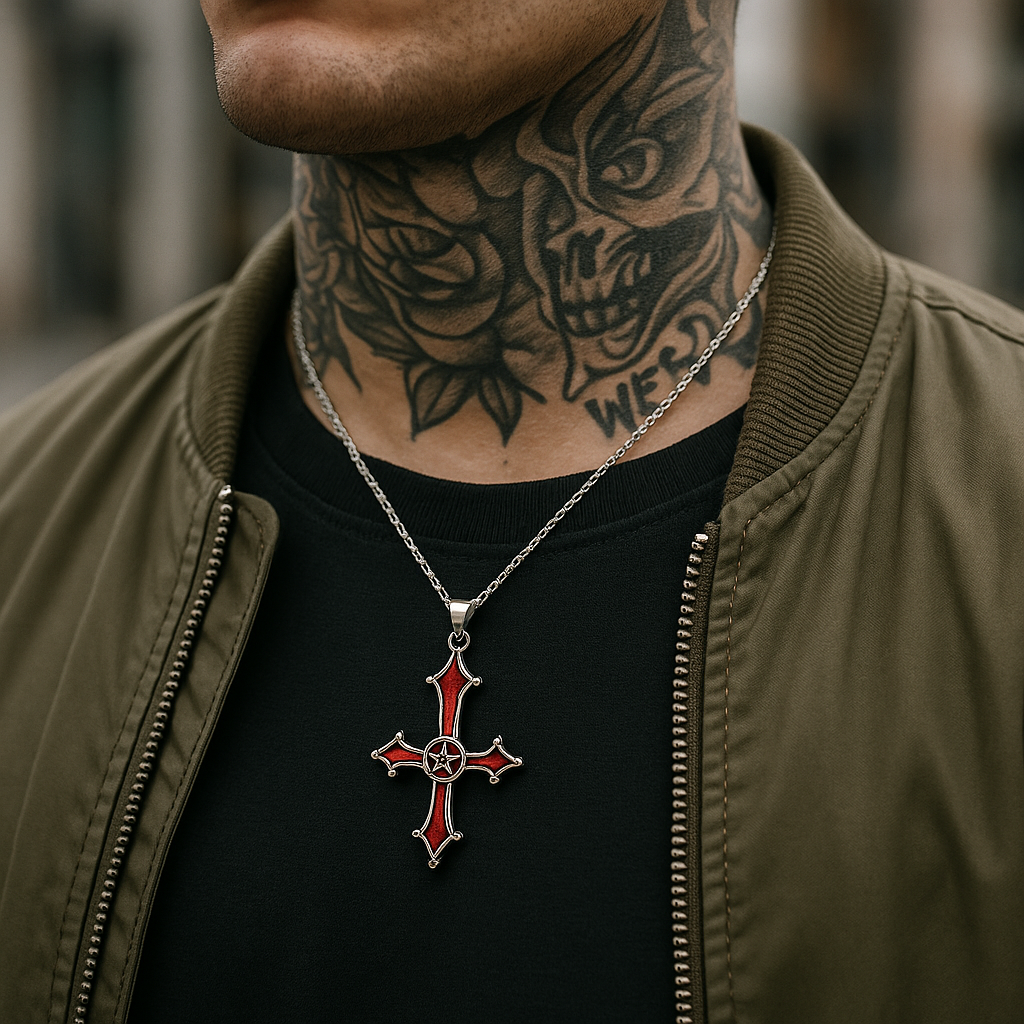 Inverted Cross Necklace
