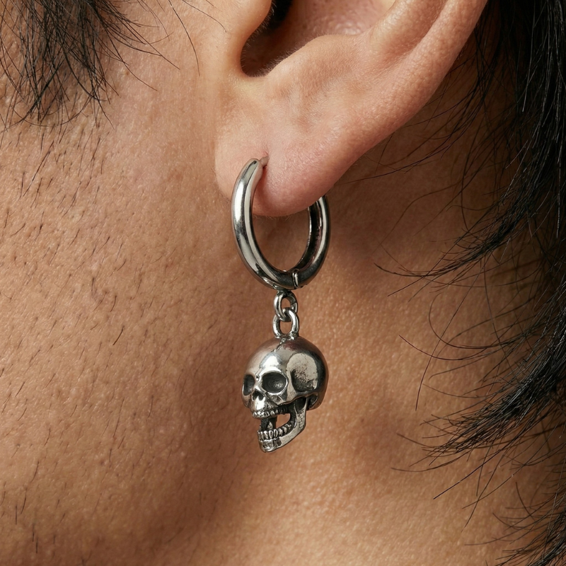 Death Hoop Earrings