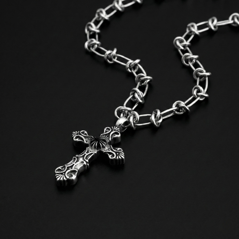 Barbed Cross Necklace