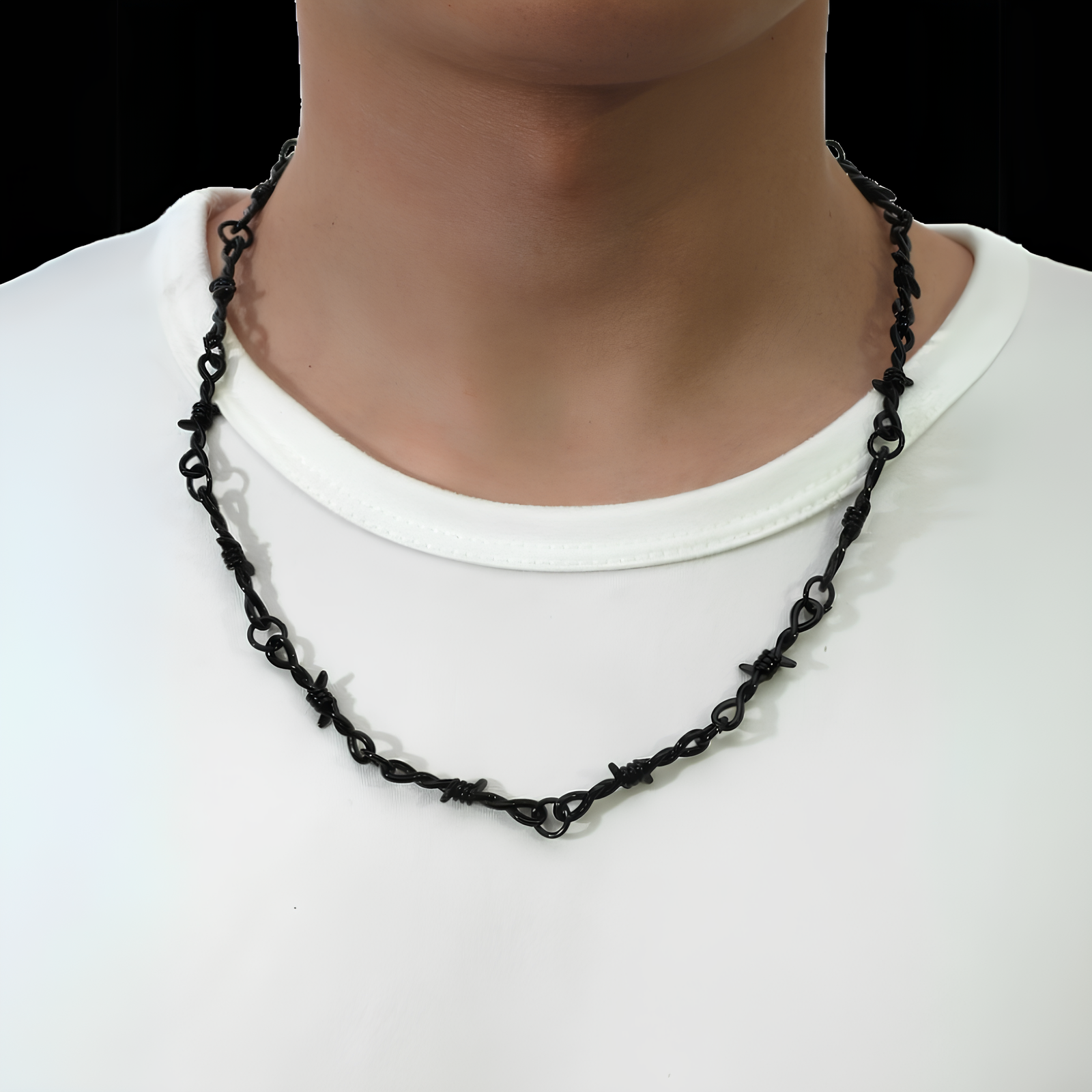 Black Barb Wire Necklace