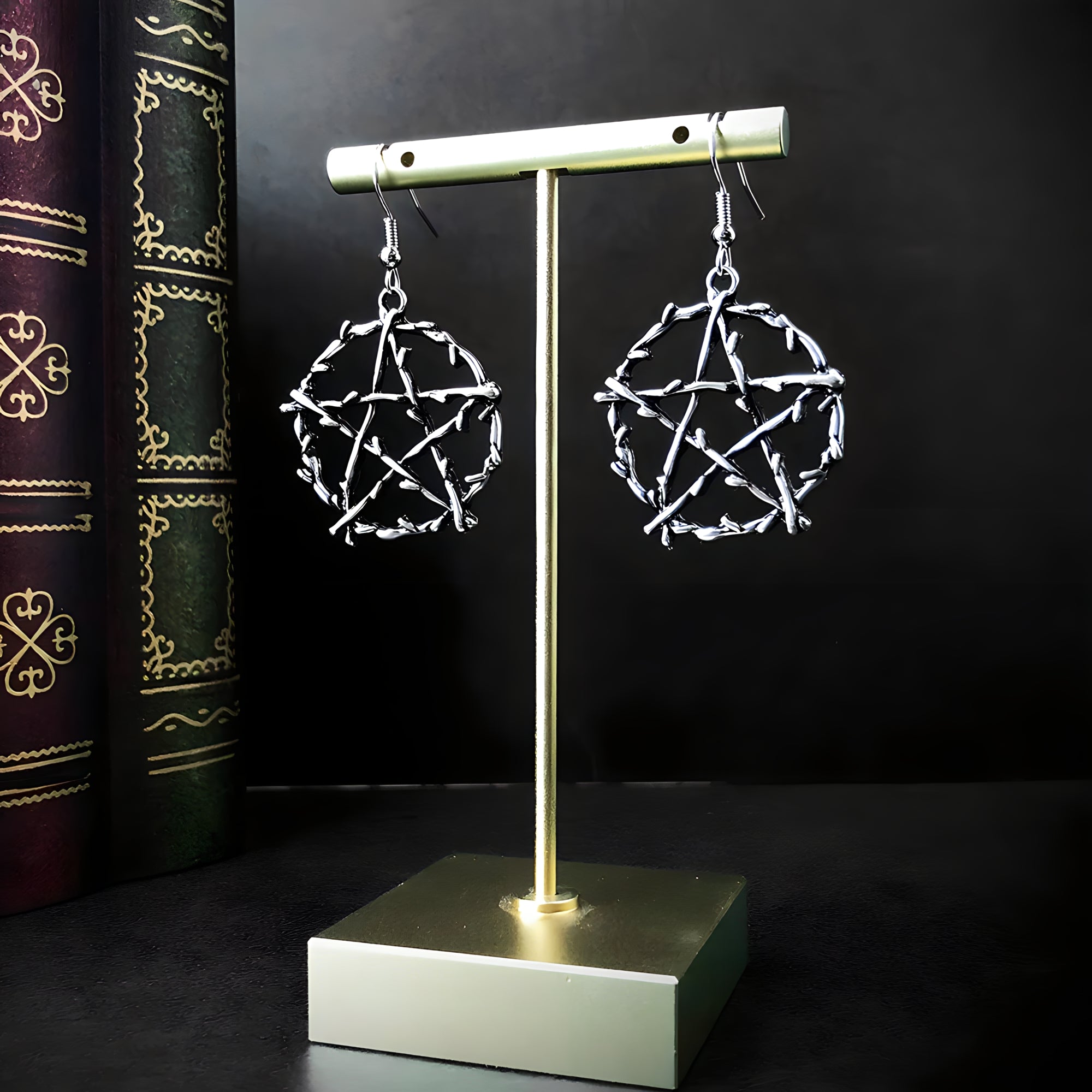 Wire Pentagram Earrings