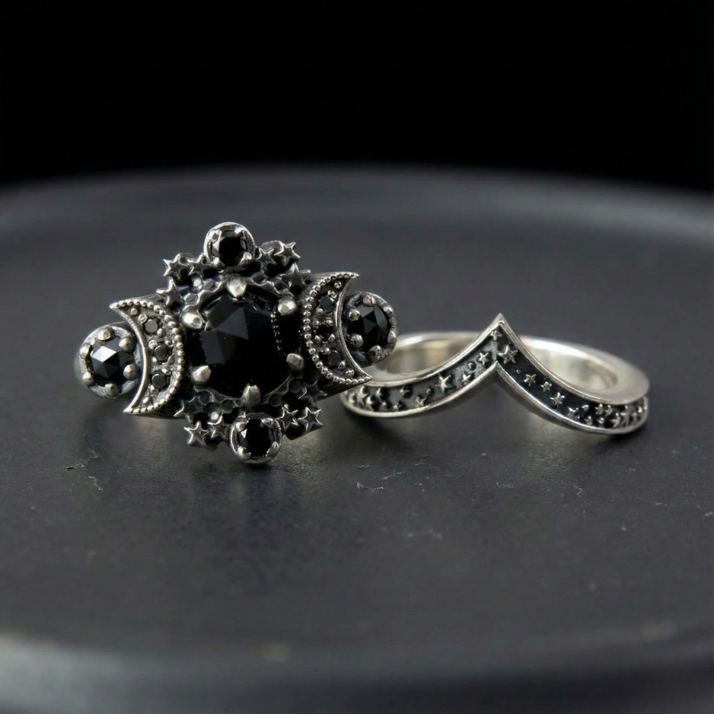 Triple Moon Ring