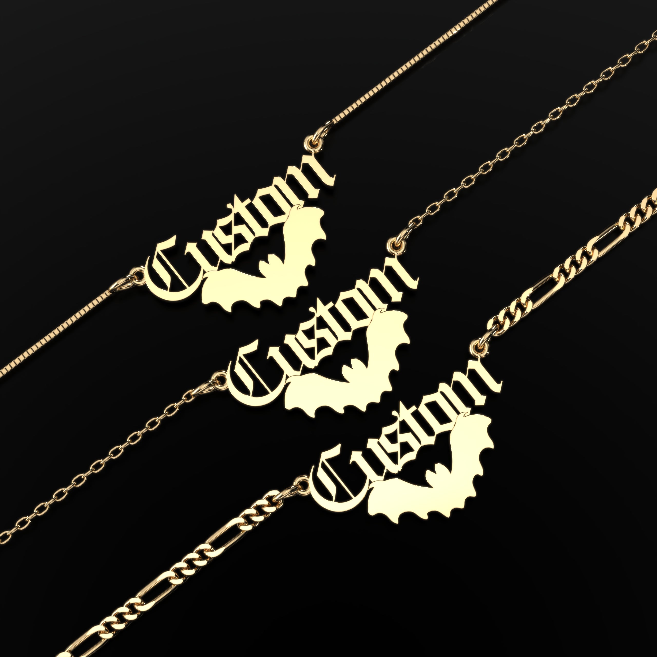 Bat Personalized Necklace