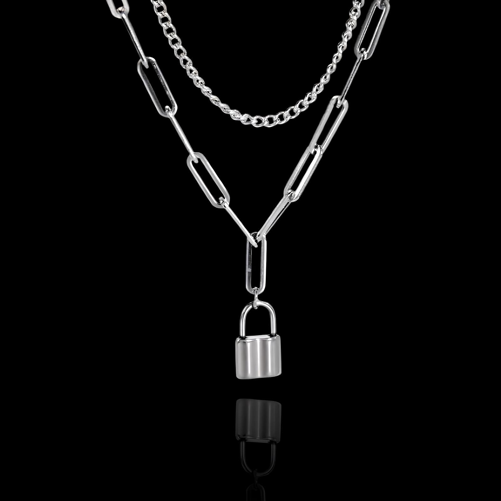 Layered Lock Necklace