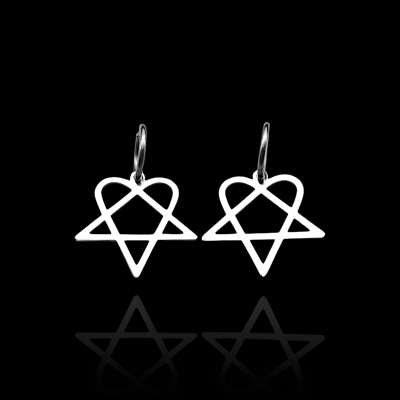 Heartagram Earrings