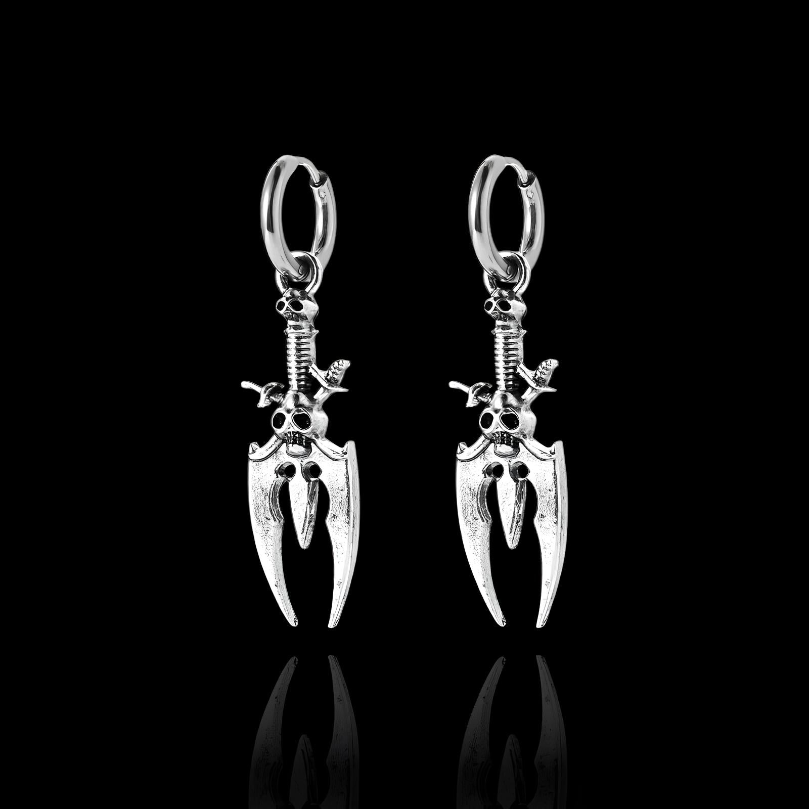 Gothic Dagger Drop Earrings